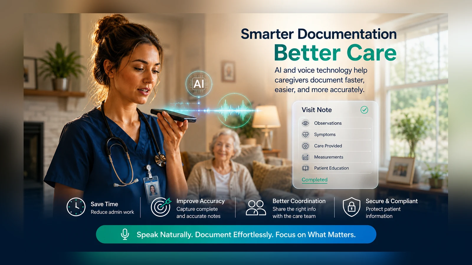 How AI and Voice Technology Improve Caregiver Documentation in Home Health