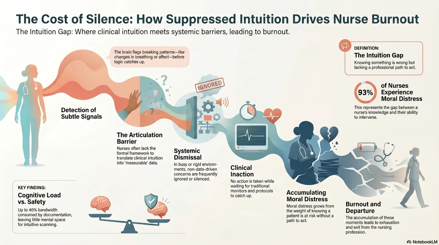 The cost of silence: how suppressed clinical intuition drives nurse moral distress and burnout