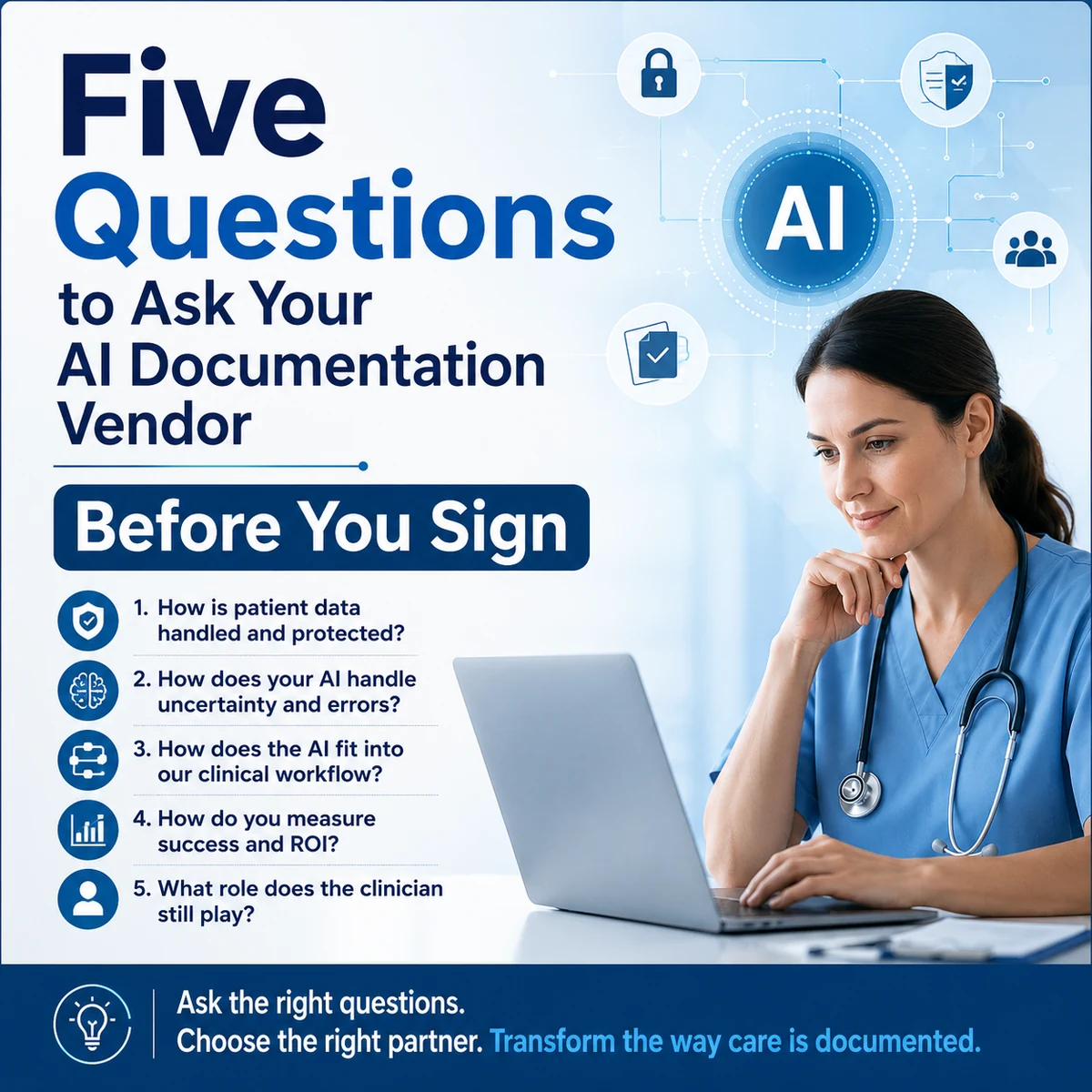 Five Questions to Ask Your AI Documentation Vendor Before You Sign