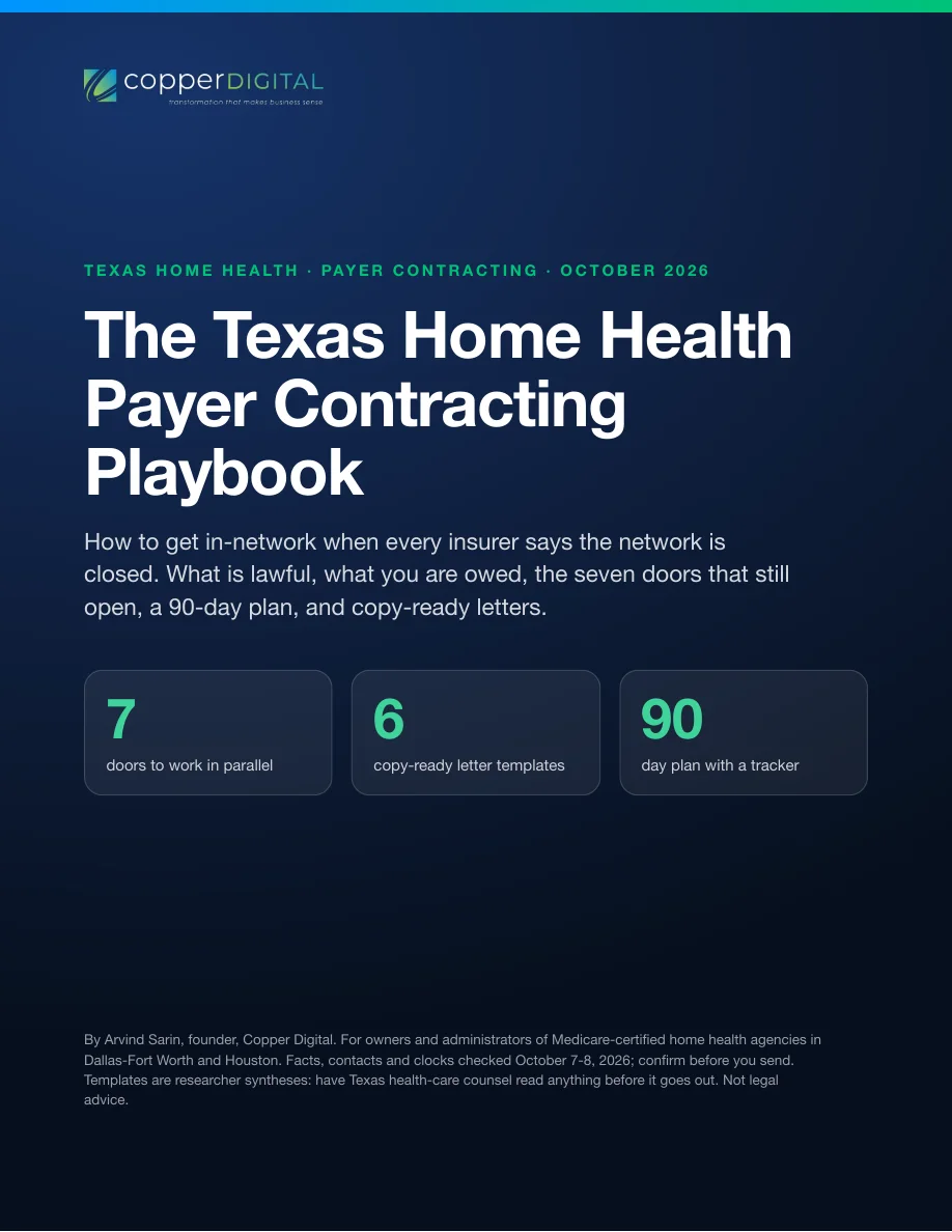Texas Home Health Payer Contracting Playbook — cover