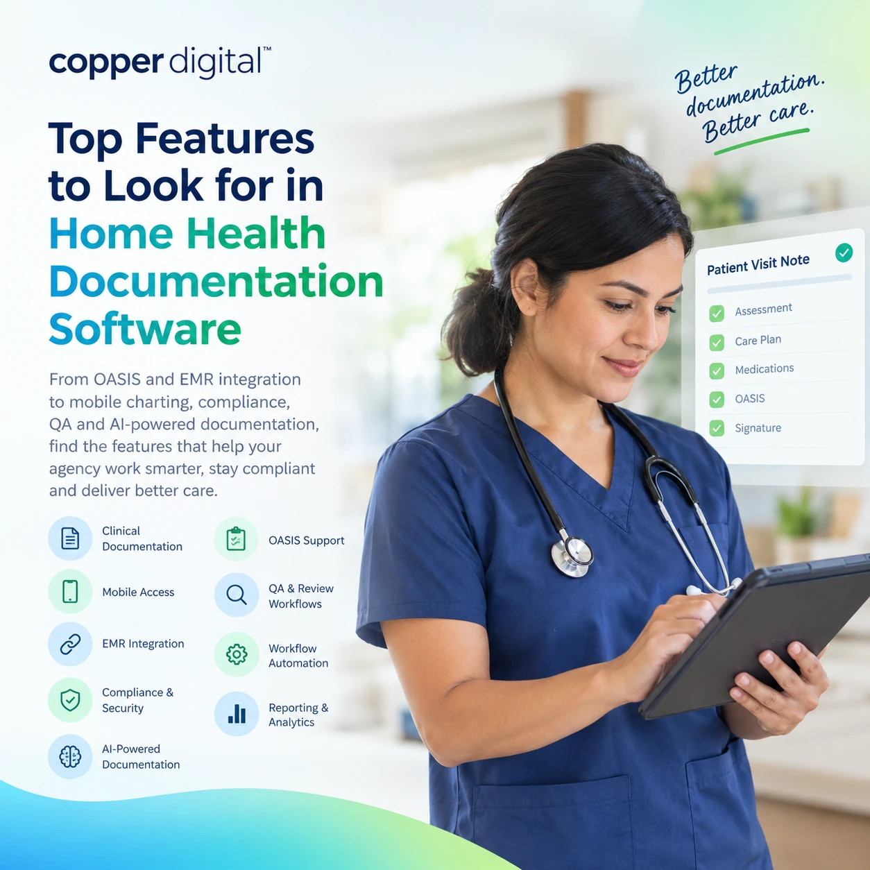 Top Features to Look for in Home Health Documentation Software