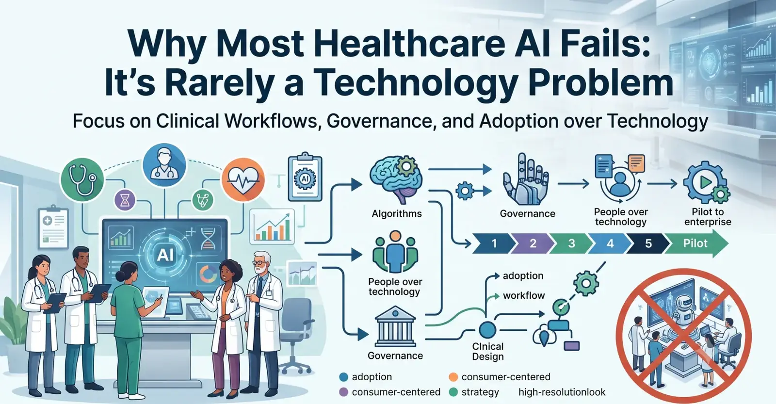 Why most healthcare AI fails: focus on clinical workflows, governance, and adoption over technology