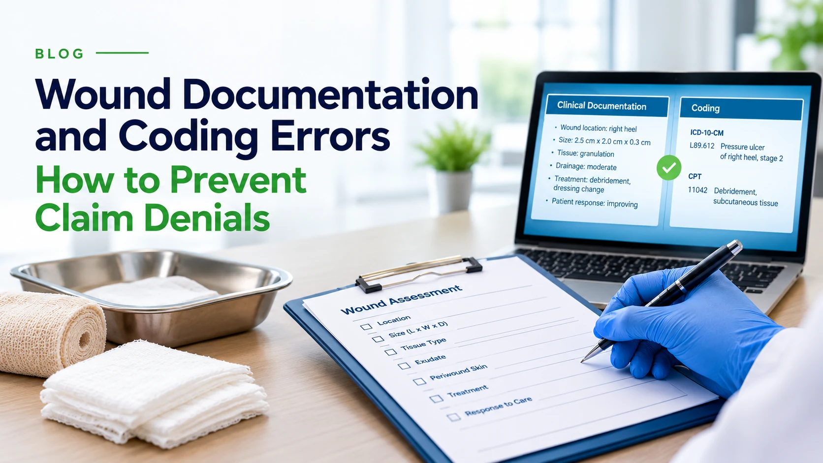 Wound Documentation and Coding Errors: How to Prevent Claim Denials Wound Documentation and Coding Errors: How to Prevent Claim Denials