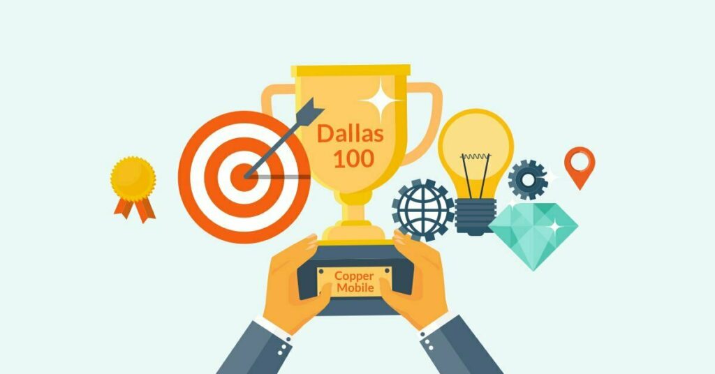 Copper Mobile is awarded with Dallas 100 Copper Mobile - Entrepreneur awards